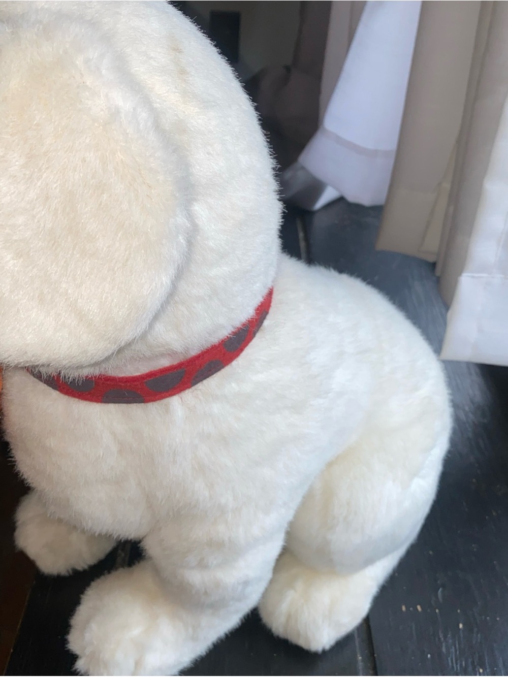 Disney White Plush Puppy with Pink Accents 101 Dalmatians oddball - Picture 5 of 12